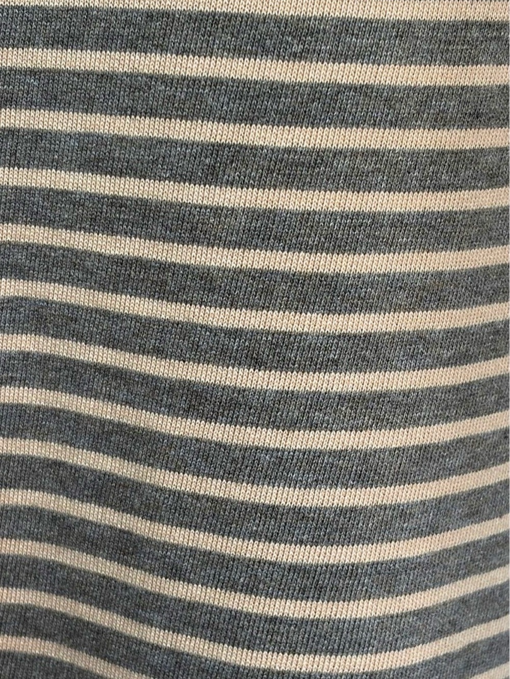 J. Jill NWT 3X Striped Mock Neck Knit Top Tan Gray Long Sleeve Plus French Terry - Picture 4 of 10